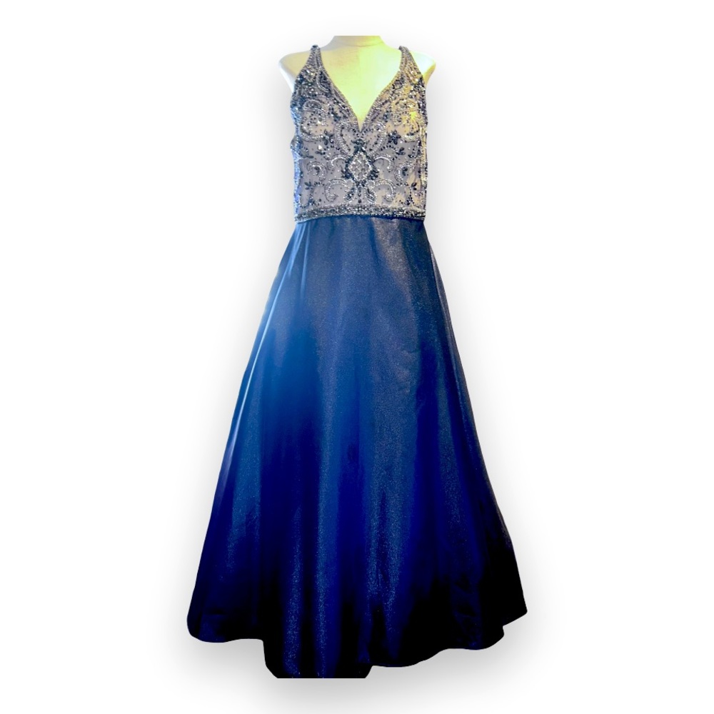 Tiffany Designs navy blue plus size prom/bridesmaids dress. Size 20